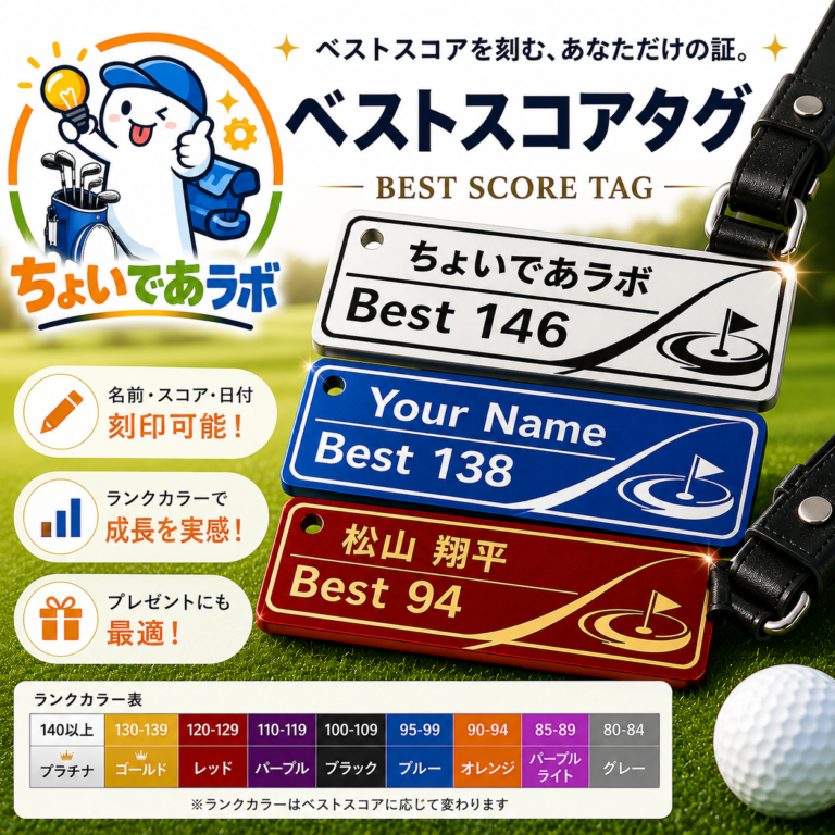 GOLF ネームプレート　ベストスコアタグ